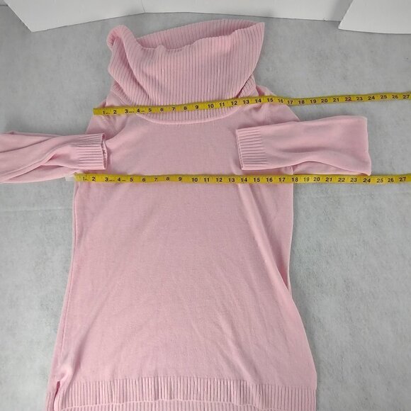 Kim Rogers Signature Womens Cowl Neck Pink Long Sleeve Sweater Size Medium - Picture 7 of 10